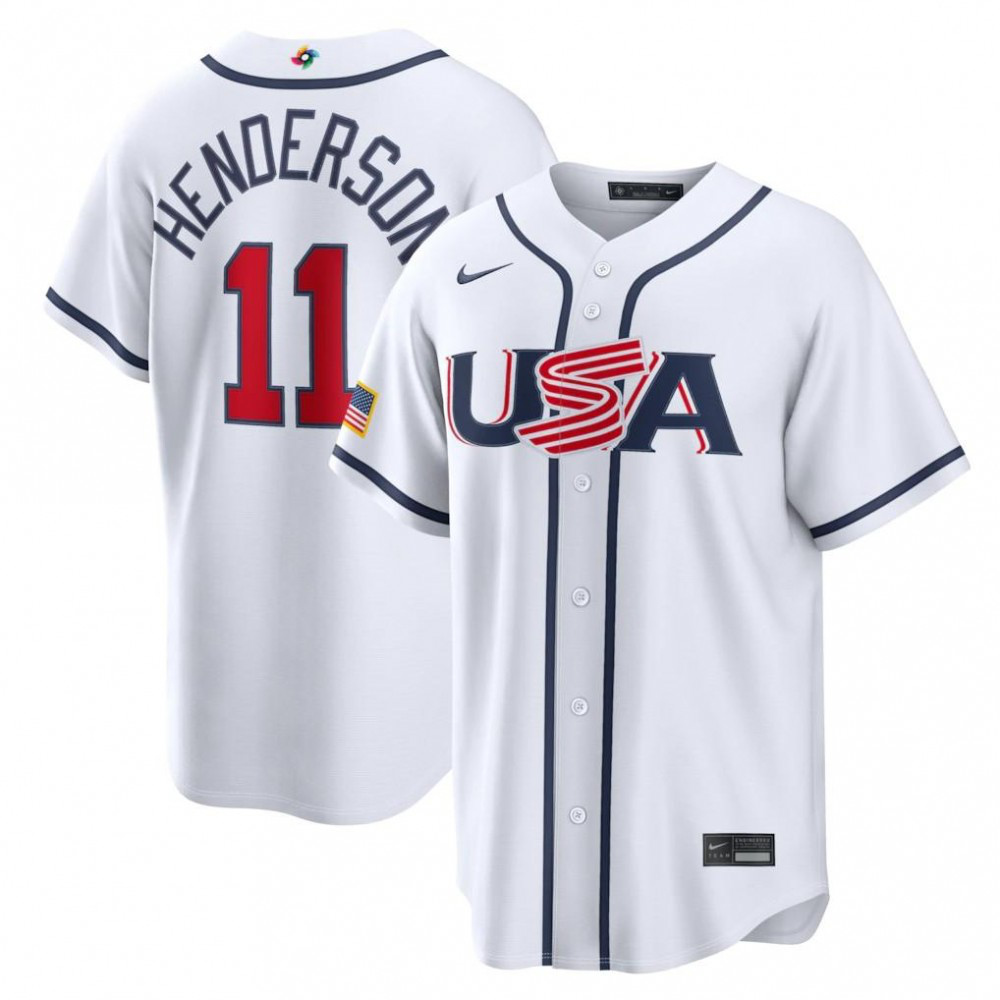 Gunnar Henderson USA Baseball 2026 World Baseball Classic Home Stadium Jersey - White-Pro Kit Vault | Brand New 26/27 Sports Jerseys